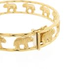 Image 4 of Gold bracelet with elephants; Size S