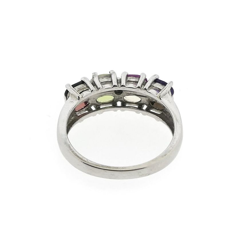 Image 5 of Silver ring with mix of gemstones