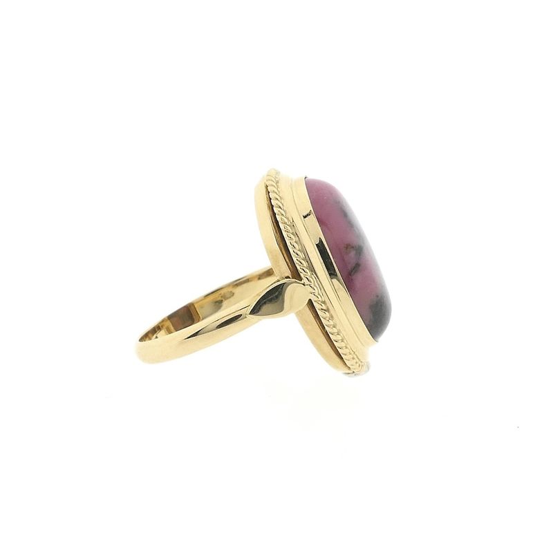 Image 2 of Vintage gold ring with rhodonite