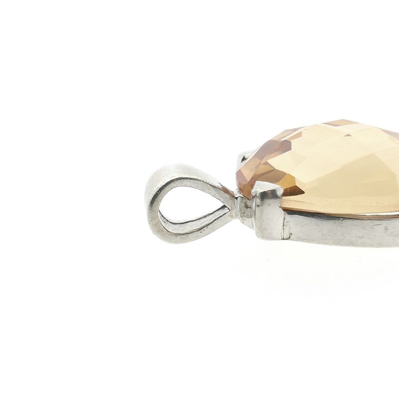 Image 5 of Silver pendant set with glass citrine