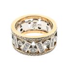 Image 5 of Two-tone gold ring with diamonds; Approx. 1.15 ct.