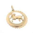 Image 3 of Gold zodiac sign pendant; Aries