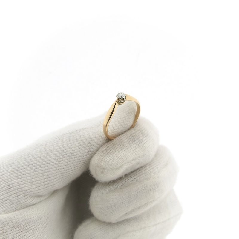 Image 9 of Rose gold solitaire ring with diamond | 0.22 ct.