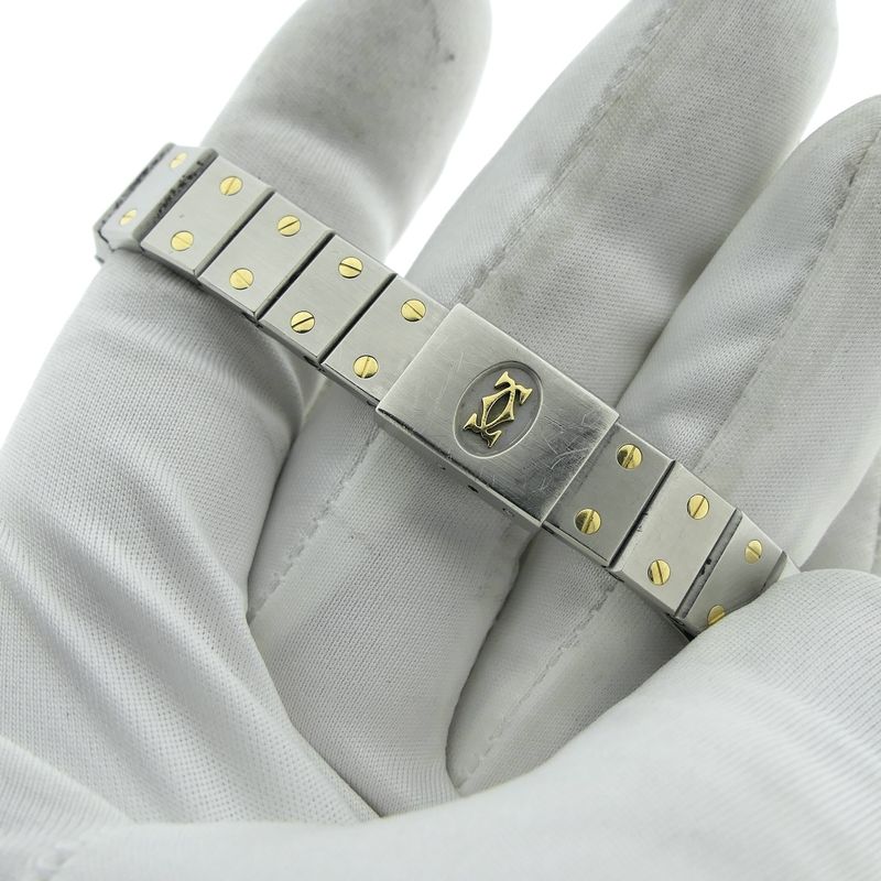 Image 9 of Cartier Santos Octagon 187903; Women's watch in 18k gold and steel