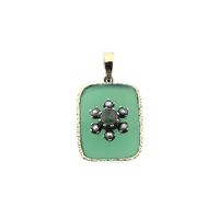 Gold/silver pendant with a mix of gemstones