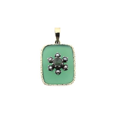 Gold/silver pendant with a mix of gemstones Image 1 of Gold/silver pendant with a mix of gemstones