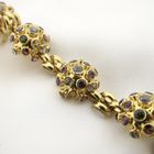 Image 6 of 18K gold Sputnik bracelet with colored stones | 17 cm