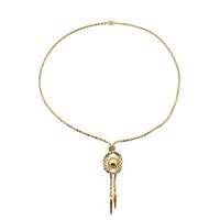 Gold mirrored mesh necklace | 45 cm