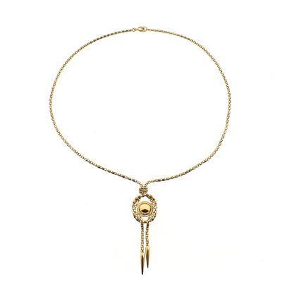 Image 1 of Gold mirrored mesh necklace | 45 cm