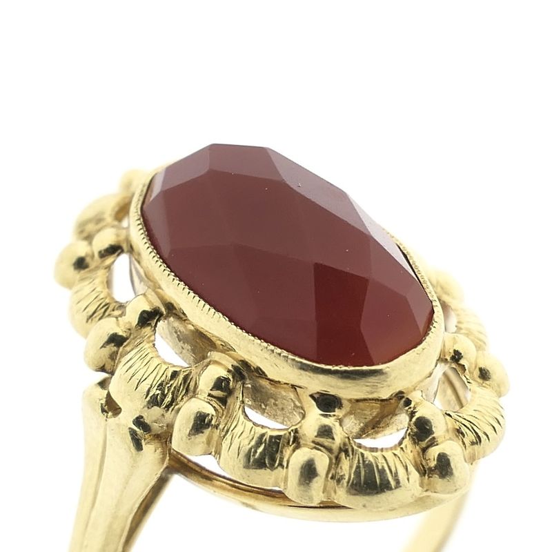Image 3 of Gold ring with carnelian