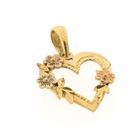 Image 3 of Two-tone gold pendant of a heart
