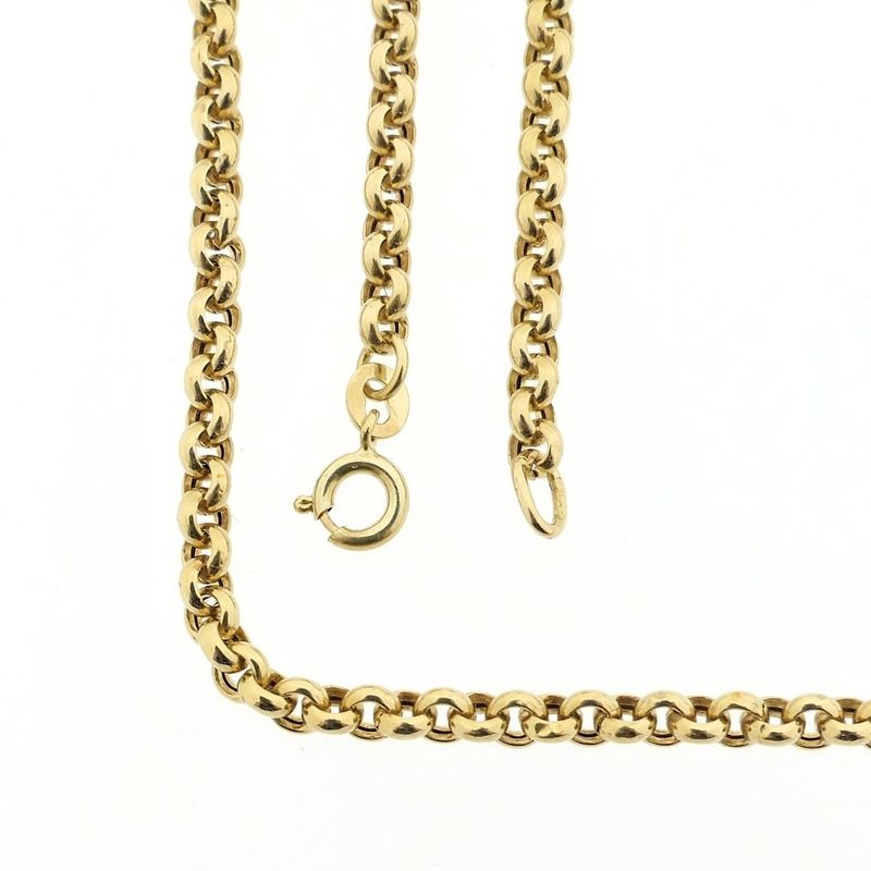 Image 1 of Gold jasseron link chain | 60.5 cm