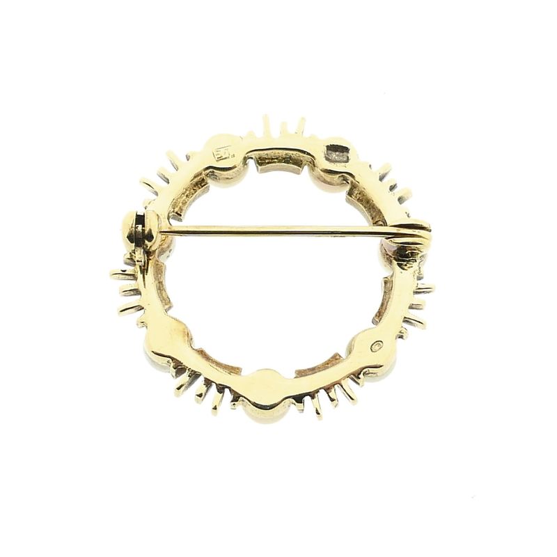 Image 3 of Gold brooch with pearl