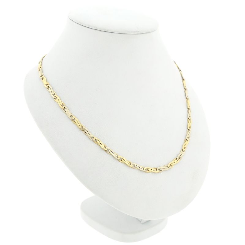 Image 3 of Two-tone gold infinity link chain