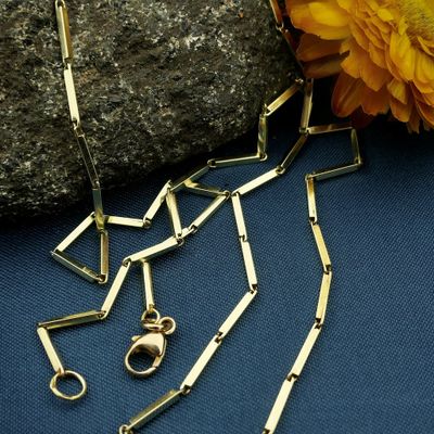 Image 2 of Gold chain with bars | 50.5 cm