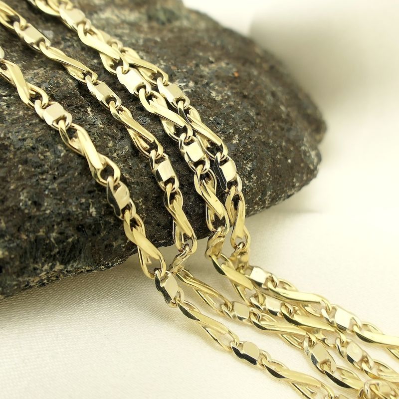 Image 2 of Two-tone gold infinity link necklace | 49.5 cm