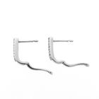 Image 6 of White gold stud earrings with zirconia