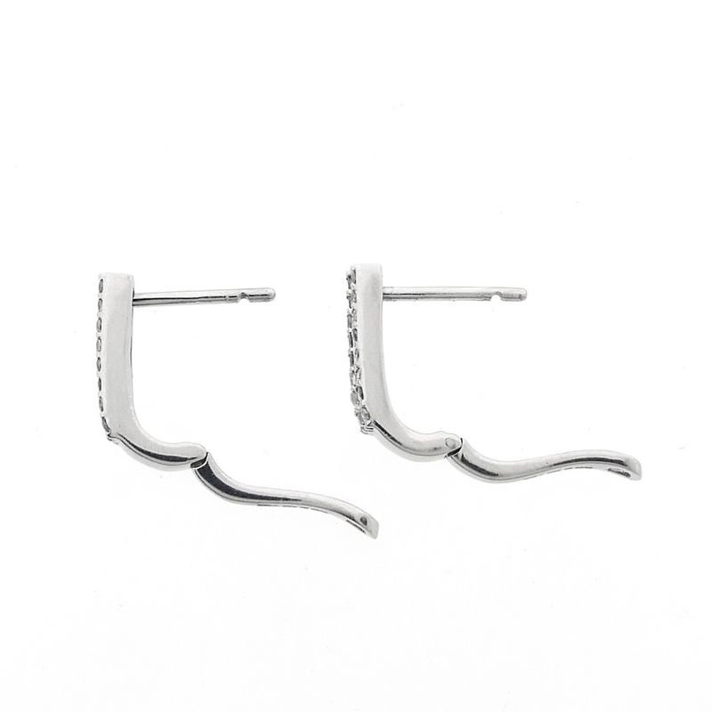 Image 6 of White gold stud earrings with zirconia