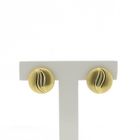 Image 1 of Vintage gold matte clip-on earrings; Ø 13.5