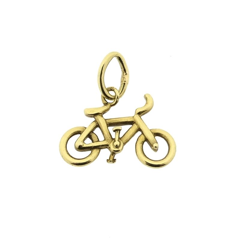 Image 1 of Gold pendant of a racing bicycle