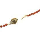 Image 9 of Vintage red coral beaded necklace with gold clasp | 96 cm