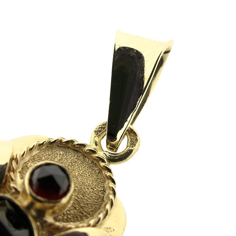 Image 6 of Vintage gold pendant with garnet | Amsterdam