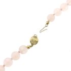 Image 8 of Rose quartz bead necklace with gold decorative clasp