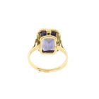 Image 6 of 14K Yellow Gold Ring with Purple Gemstone; Size 17.25