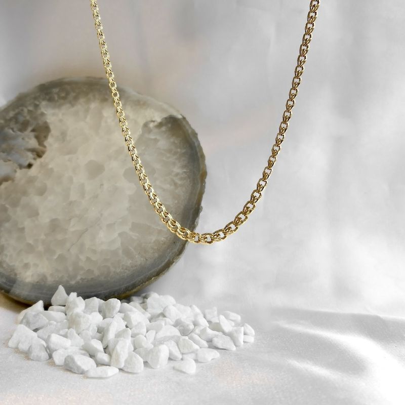 Image 2 of Golden Prince of Wales link necklace | 45.5 cm