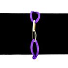 Image 11 of Forever Knots® Handmade Purple Satin Bracelet with Gold Link