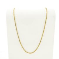 Gold thin square king chain | 57.5 cm