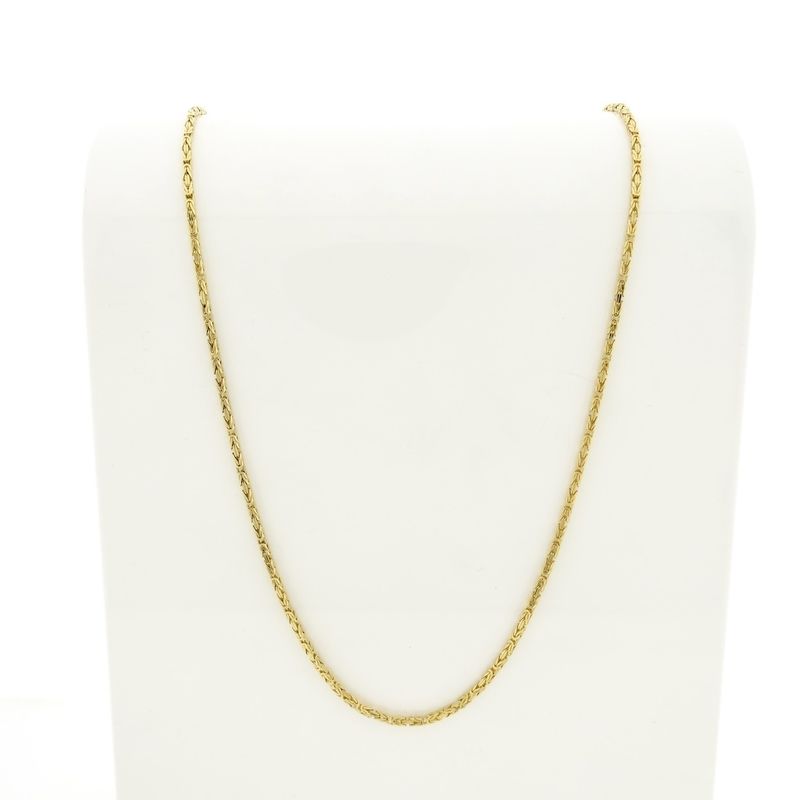 Image 1 of Gold thin square king chain | 57.5 cm