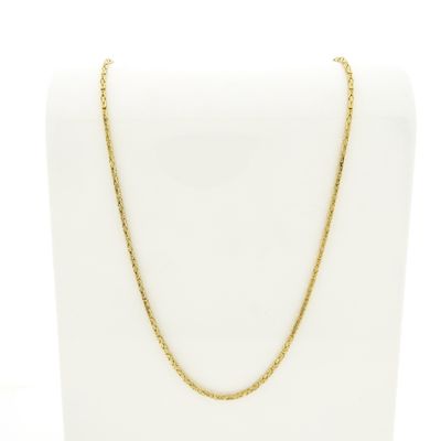 Gold thin square king chain | 57.5 cm Image 1 of Gold thin square king chain | 57.5 cm