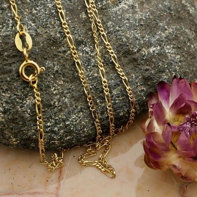 Image 2 of Golden Figaro link chain