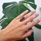 Image 3 of Gold ring with moss agate | Vintage