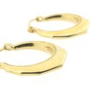 Image 9 of Gold faceted hoop earrings | Ø 17 mm