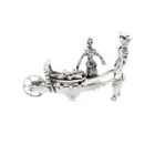 Image 3 of Antique silver statuette of a man and woman with a wheelbarrow