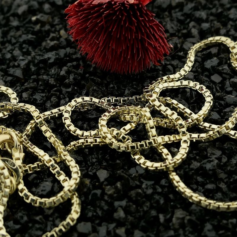 Image 2 of Golden Venetian link chain.