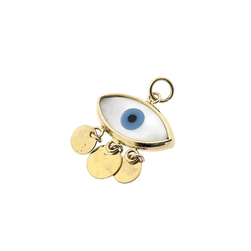 Image 5 of Gold pendant with Nazar (Lucky Eye)