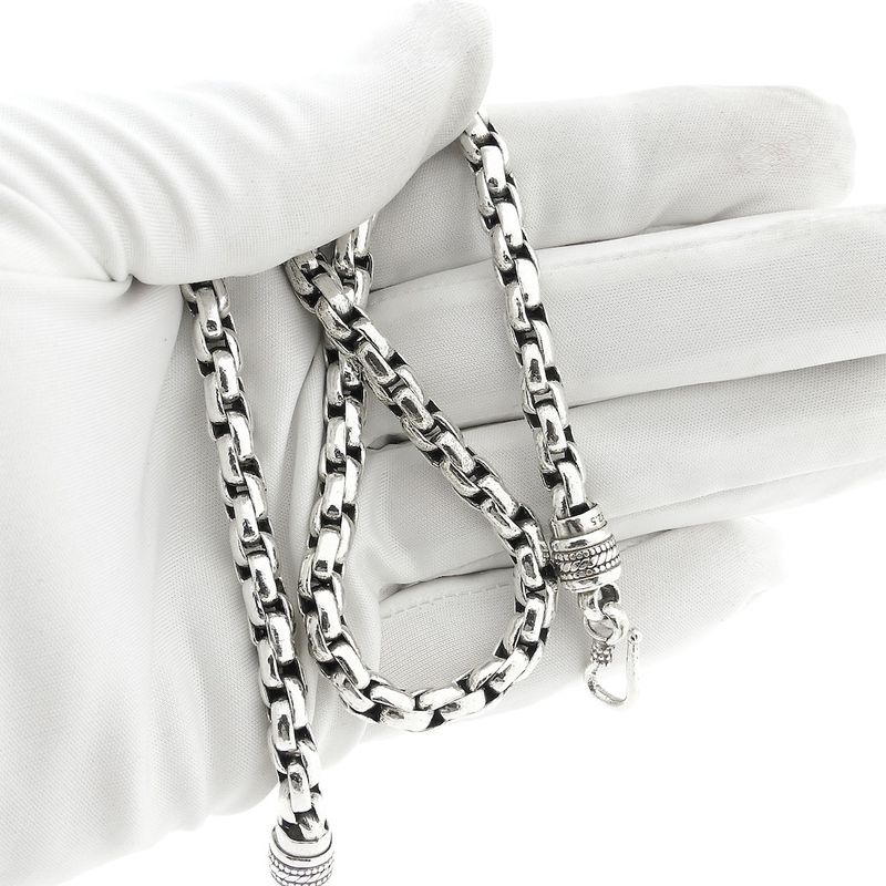 Image 9 of Solid silver fantasy link chain | 44 cm