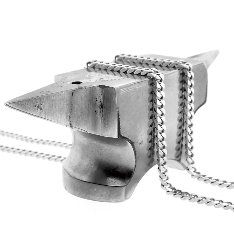 Image 2 of Silver flat gourmet link chain | 51 cm