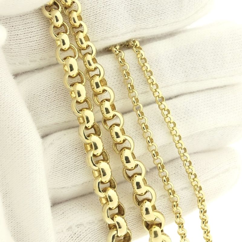 Image 6 of Gold jasseron link necklace | 46 cm