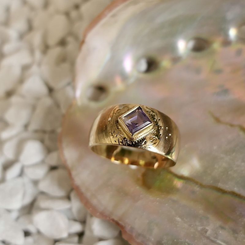 Image 10 of Victorian amethyst ring | Antique