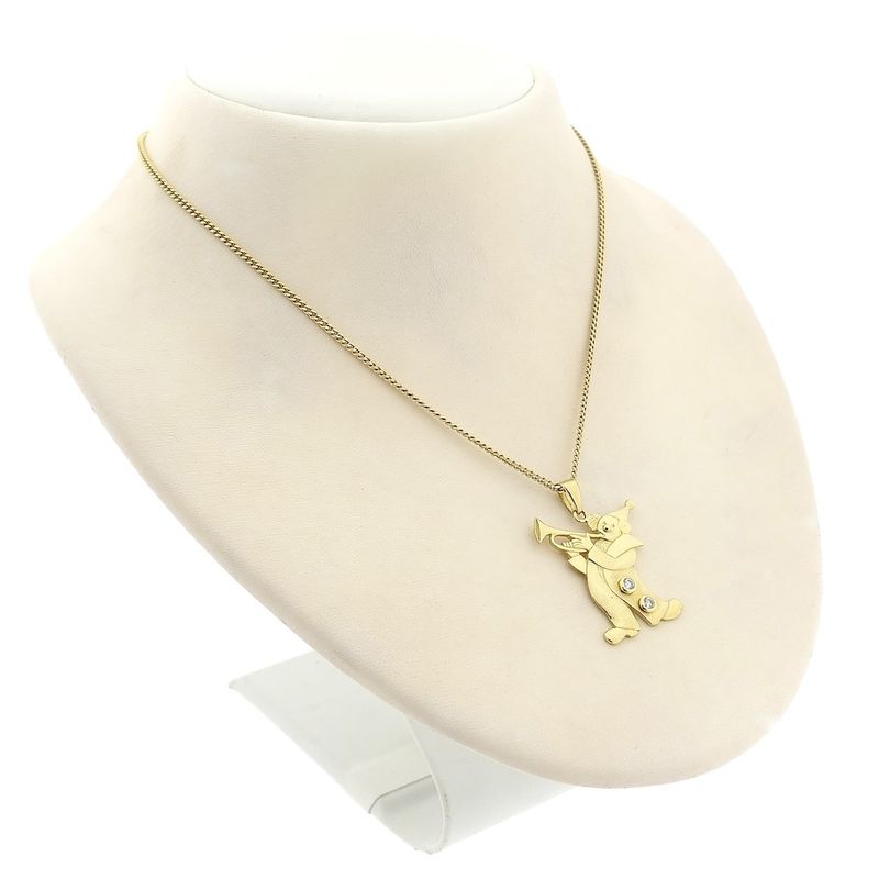 Image 4 of Gold pendant of a clown with zirconia