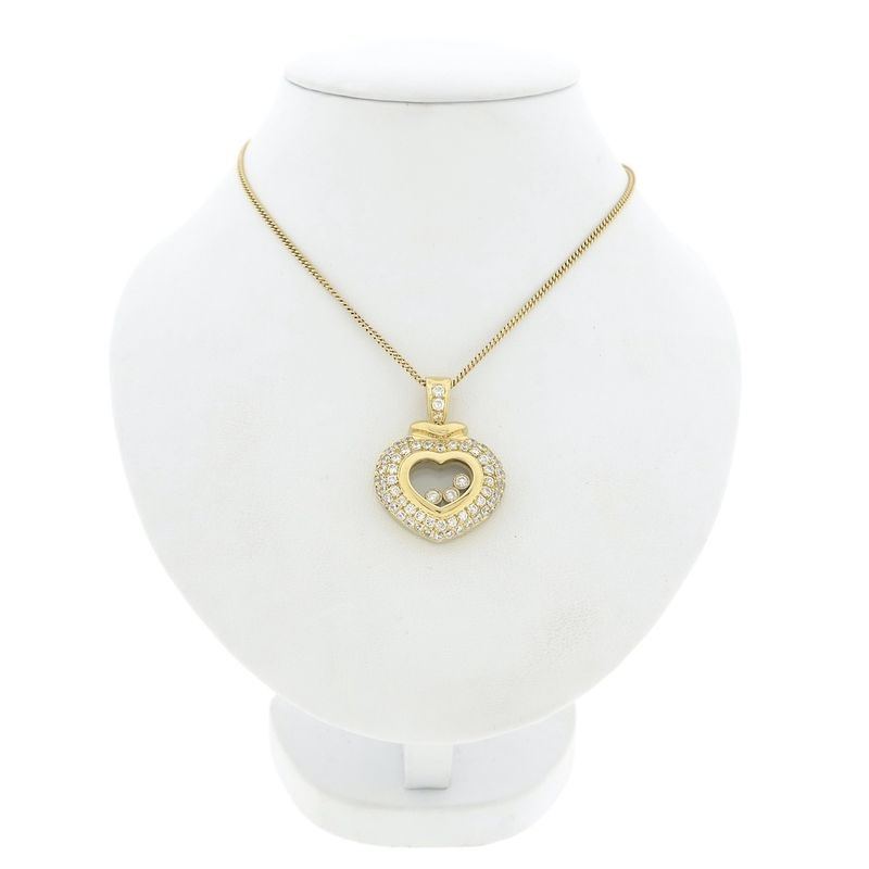 Image 9 of Gold heart pendant with zirconia