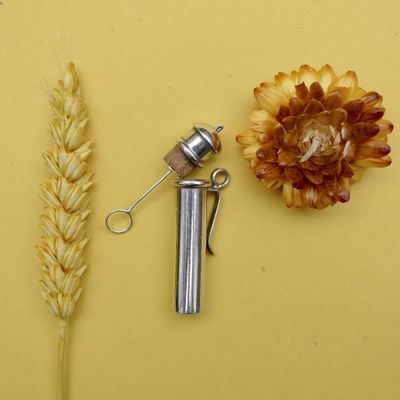 Image 2 of Vintage silver perfume tube