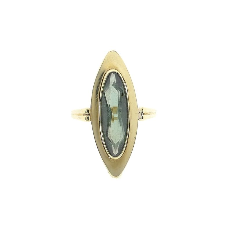 Image 3 of Vintage gold ring with green spinel