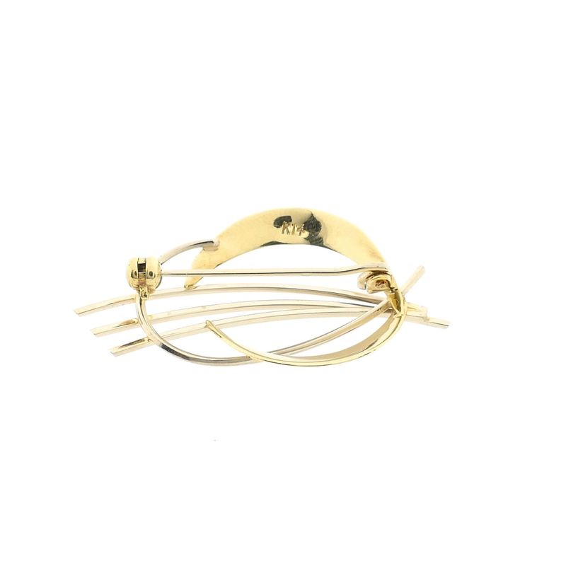 Image 3 of Vintage two-tone gold brooch