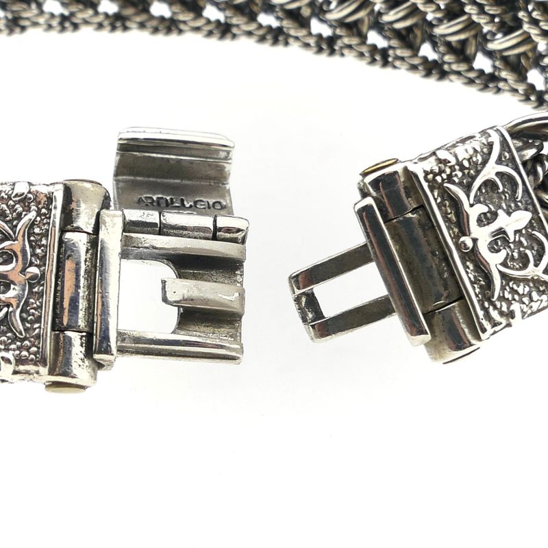 Image 4 of Silver Wide Fantasy/Fox Tail Link Bracelet