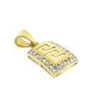 Image 3 of Gold pendant with meander pattern and zirconia